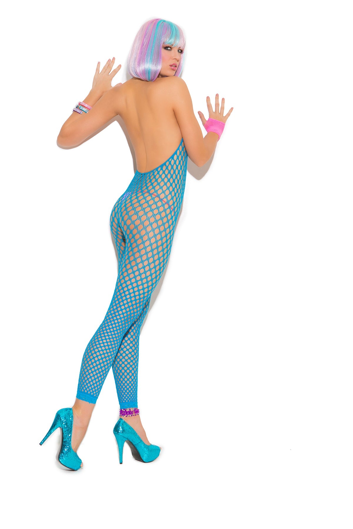 Vivace Blue Crochet Bodystocking Body Stockings - Tophatter Daily Deals