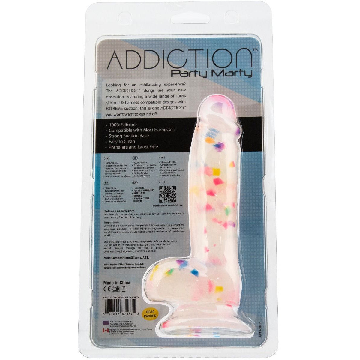Addiction Party Marty 7.5" Silicone Dildo Realistic Dildo - Tophatter Daily Deals