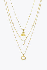 Twisted Detail Necklace Three-Piece Set Necklaces - Tophatter Daily Deals