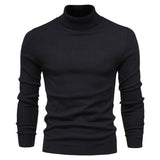 Soft Men's Turtleneck Sweater - Slim Fit Viscose Winter Black 3D Changing Face Moving Picture Frame - Tophatter Daily Deals