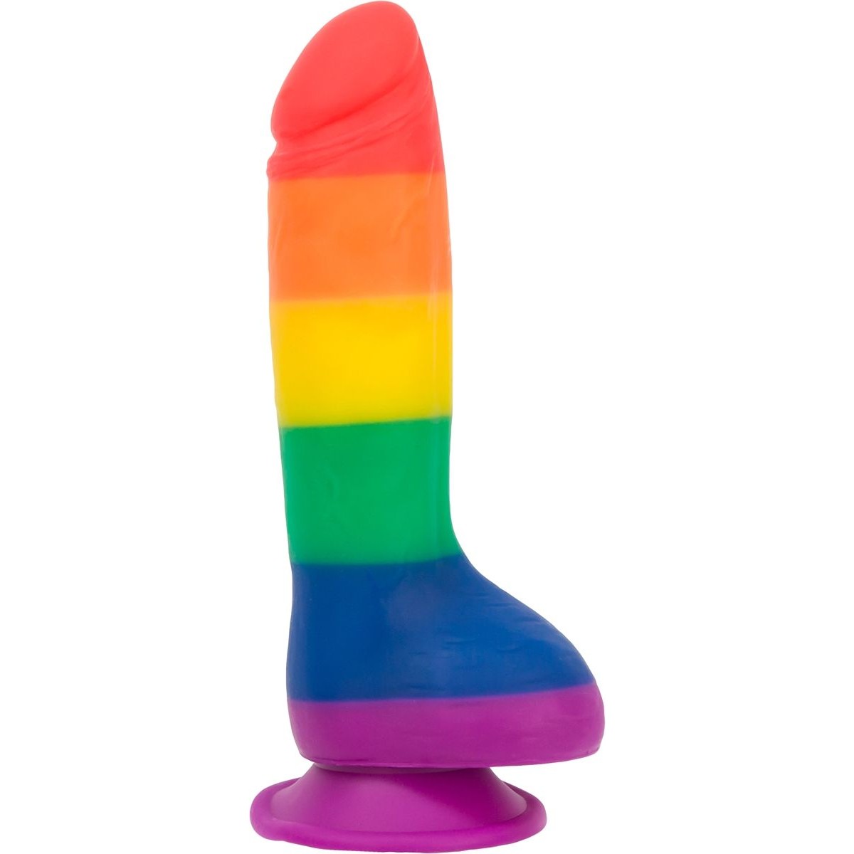 Addiction Justin 8" Silicone Dildo in Rainbow Realistic Dildo - Tophatter Daily Deals