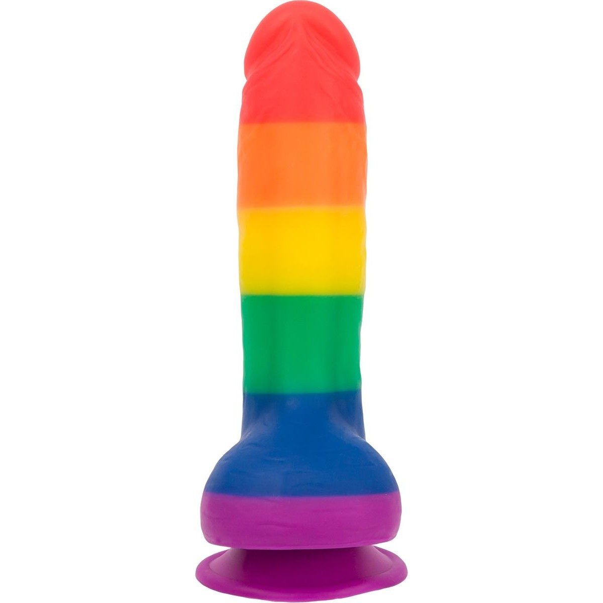Addiction Justin 8" Silicone Dildo in Rainbow Realistic Dildo - Tophatter Daily Deals
