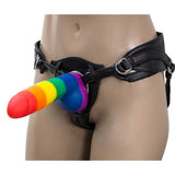 Addiction Justin 8" Silicone Dildo in Rainbow Realistic Dildo - Tophatter Daily Deals