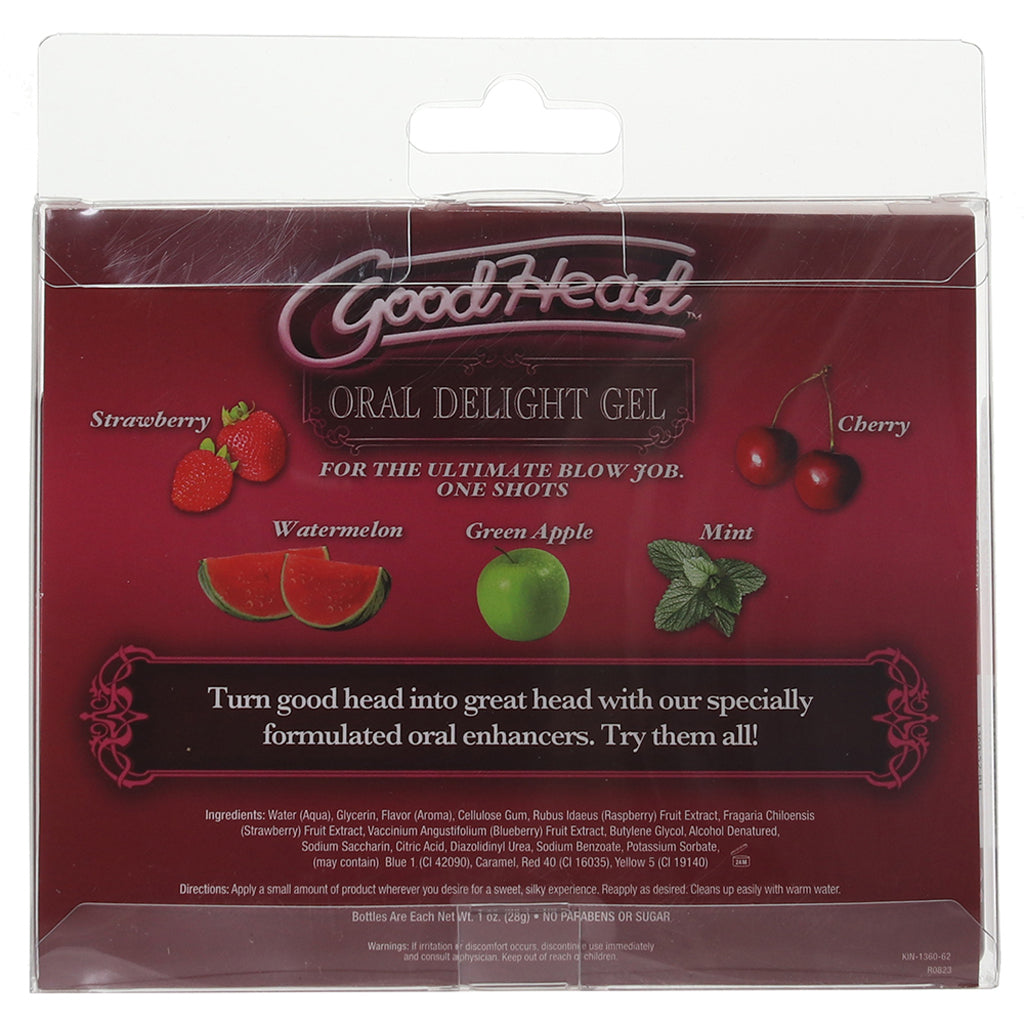 GoodHead One Shot 5 Pack 1oz/28g - Tophatter's Adult Products Lubes and Lotions > Flavored Sex Lubes - Tophatter Daily Deals