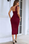 Cutout One-Shoulder Midi Bandage Dress Cocktail Dresses - Tophatter Daily Deals