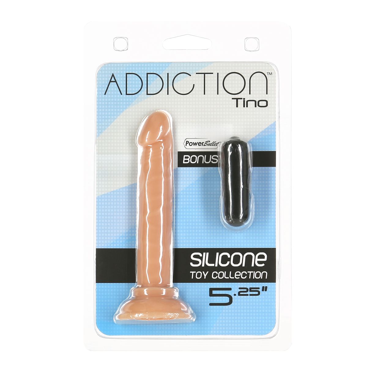 Addiction Tino 5.25" Silicone Dildo in Ivory Realistic Dildo - Tophatter Daily Deals