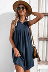 Round Neck Sleeveless Mini Dress Casual Dresses - Tophatter Daily Deals