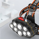 8LED Strong Light Rechargeable Night Fishing Headlight 0 - Tophatter Daily Deals