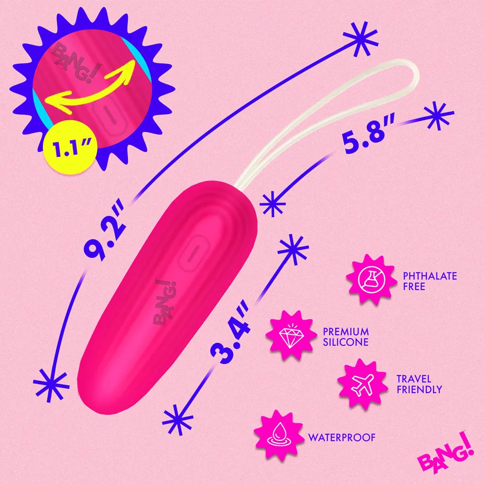 Bang! Silicone Vibrating Egg – Rechargeable Internal Vibrator > Sex Toys For Ladies > Vibrating Eggs - Tophatter Daily Deals