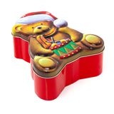 Charming Christmas Storage Tin With Festive Designs for Sweets Treats Surprises - Teddy Bear Tin - Tophatter Daily Deals