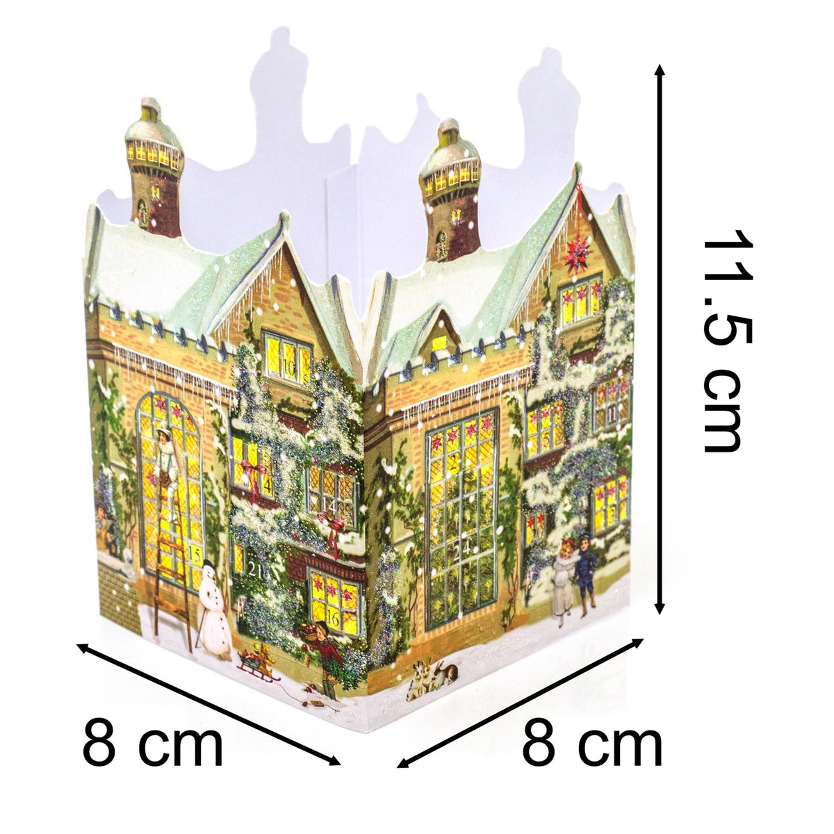 Deluxe Mini Advent Calendar Christmas Card - Nostalgic House Tealight Lantern - Manor House Advent Calendar - Tophatter Daily Deals