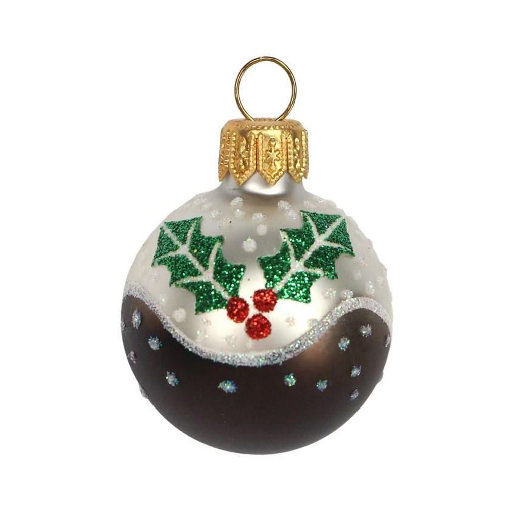 Mini Christmas Pudding Bauble | Small Hanging Ornament for Christmas Tree - 4cm Baubles - Tophatter Daily Deals