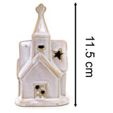 Ceramic LED Church | Light-Up Christmas Chapel Ornament Festive Decoration 12cm LED Light - Tophatter Daily Deals