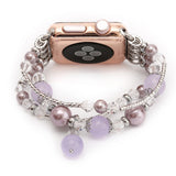 Agate Crystal Watch Band Jewelry Sports Silver Purple Jade 0 - Tophatter Daily Deals