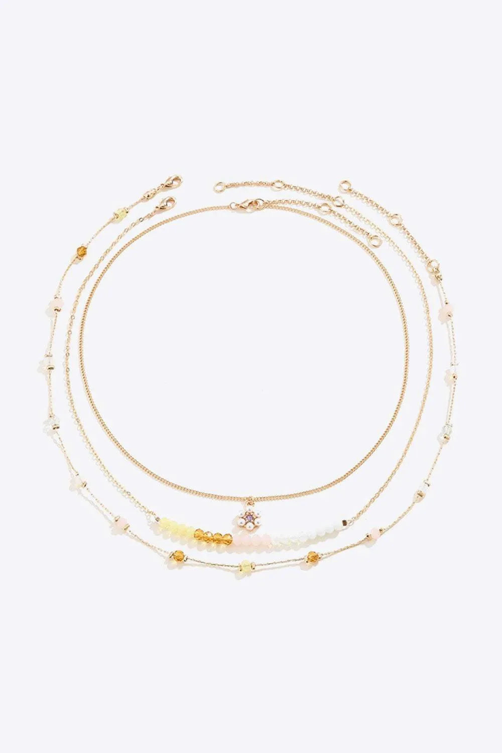 Alloy Three-Piece Necklace Set Necklaces - Tophatter Daily Deals