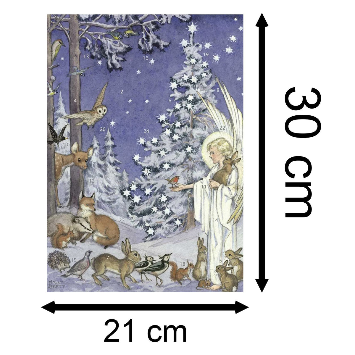 Woodland Angel Christmas Advent Calendar | Traditional Picture Advent Calendar Advent Calendar - Tophatter Daily Deals