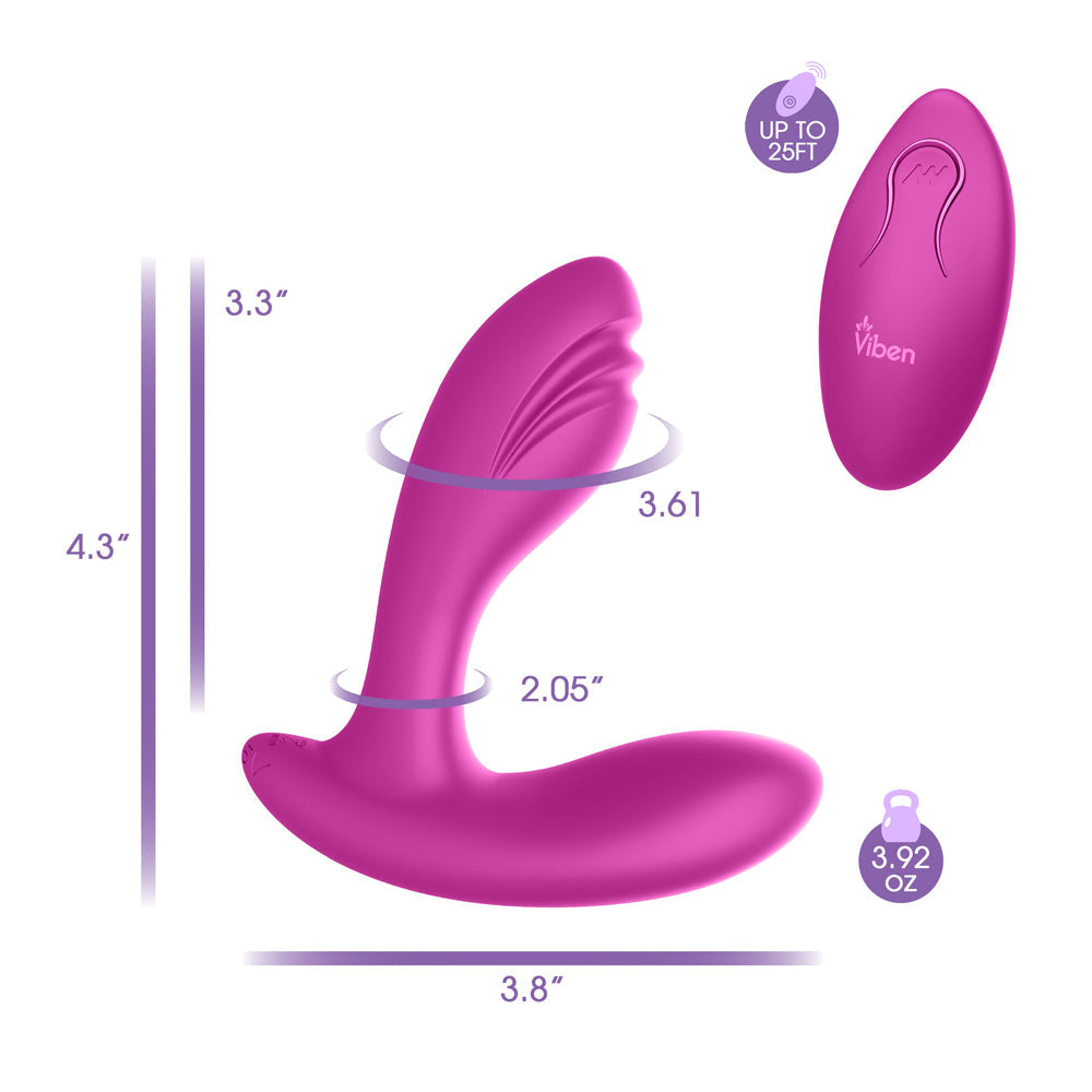 Epiphany Clitoral Rollerball Panty Vibe (Berry) – Remote-Controlled Dual Motor Panty Vibrator > Sex Toys For Ladies > Panty Vibes - Tophatter Daily Deals