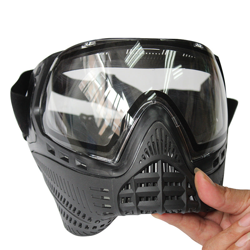 All Black Double Layer Elastic Band Paintball Protective Mask Full black Double elastic band antifog 0 - Tophatter Daily Deals