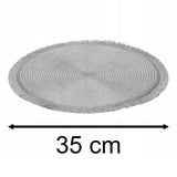 Silver Shimmer Round Placemat | Elegant Silver Woven Table Place Mat - 35cm Placemat - Tophatter Daily Deals