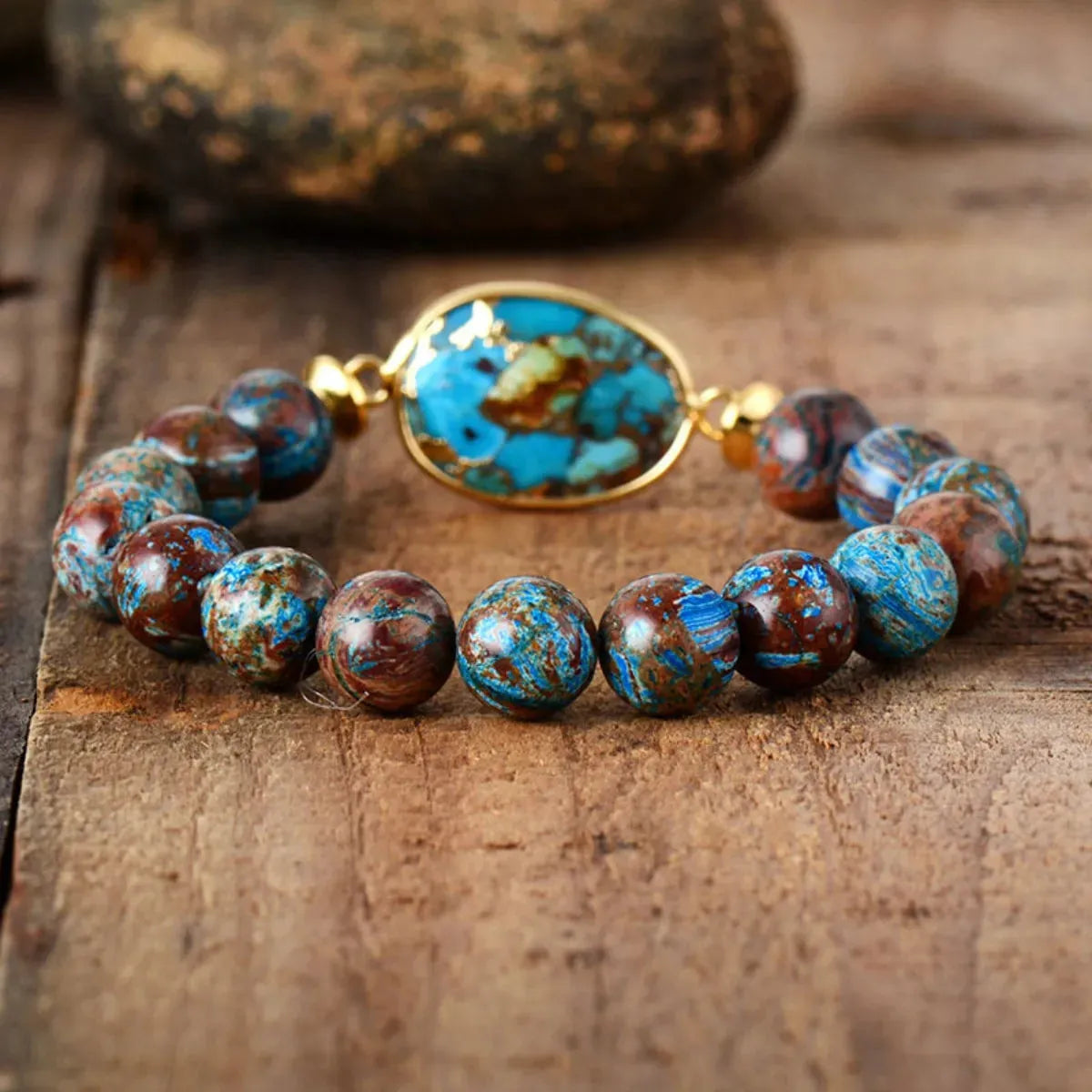 Natural Stone Beaded Bracelet Bracelets - Tophatter Daily Deals