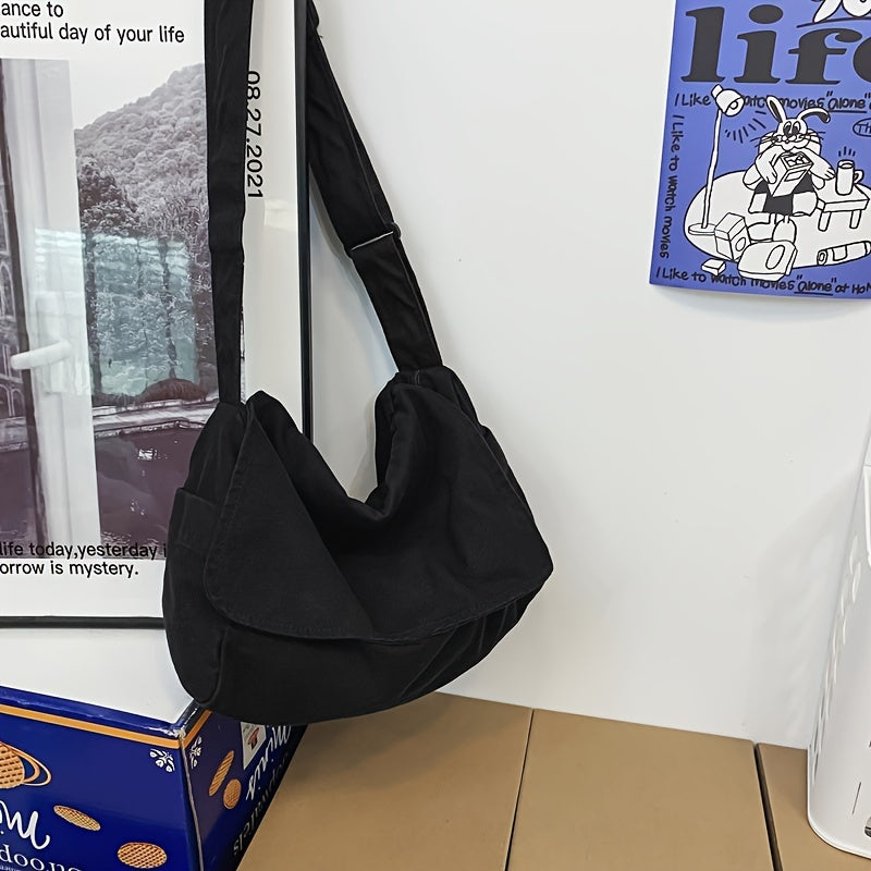 Slouchy Canvas Messenger Shoulder Bag, 15 Inch Handbags & Wallets - Tophatter Daily Deals