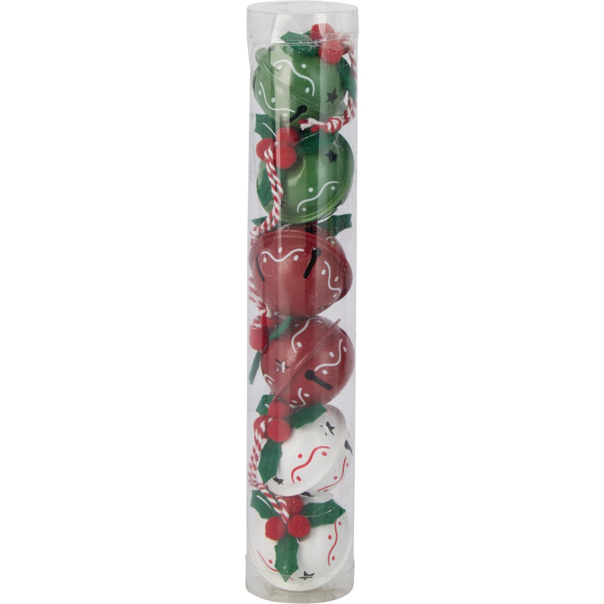 Set of 6 Small Festive Jingle Bells | Christmas Tree Hanging Ornaments - 4cm Baubles - Tophatter Daily Deals