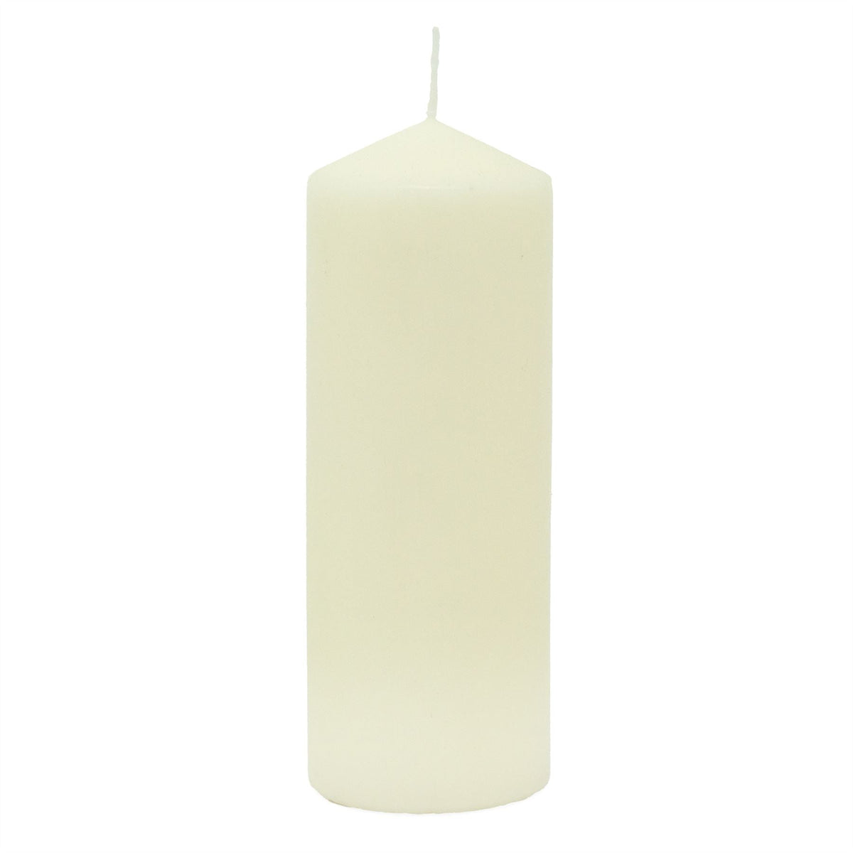 Unscented Ivory Pillar Candle | Tall Cream Church Pillar Candle - 20x7cm Candle - Tophatter Daily Deals