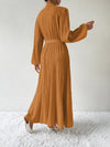 Tie Waist Long Sleeve Dress Casual Dresses - Tophatter Daily Deals