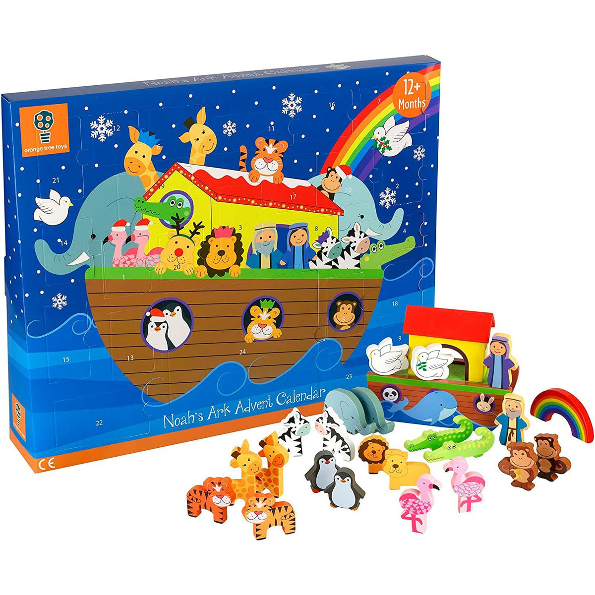 Children's Wooden Noah's Ark Christmas Advent Calendar | Wood Advent Calendar Advent Calendar For Kids | Noah's Ark Playset Advent Calendar Advent Calendar - Tophatter Daily Deals