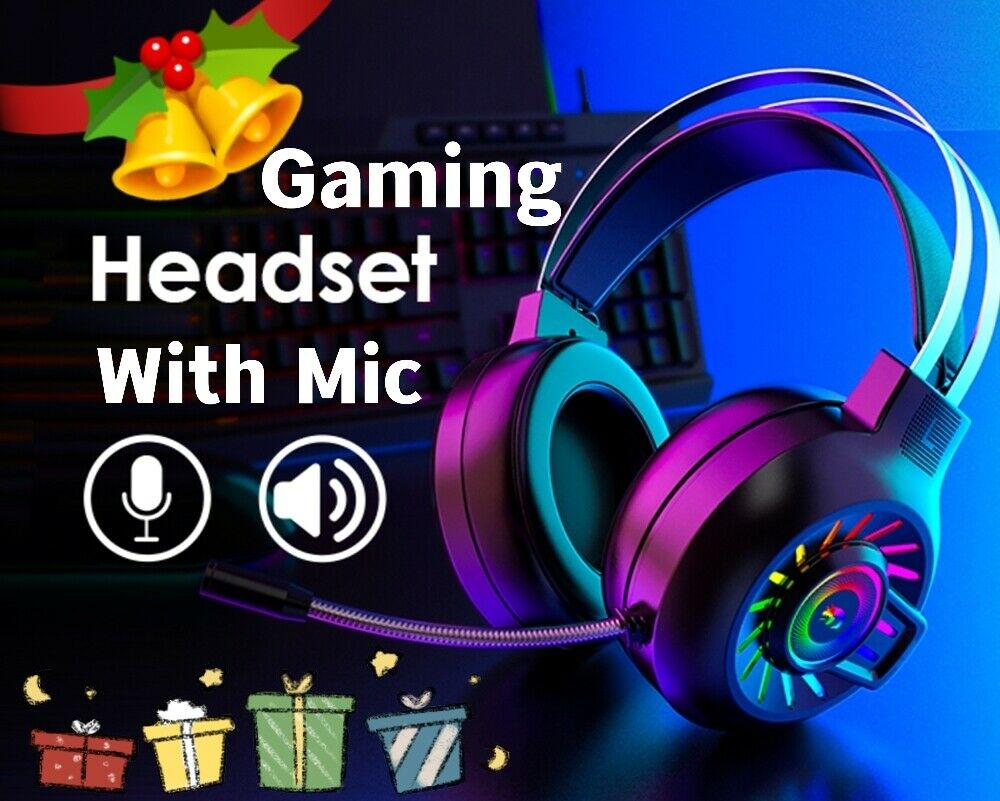 3.5mm Gaming Headset With Mic Headphone For PC Laptop Mac Nintendo PS4 Xbox One 5 - Tophatter Daily Deals