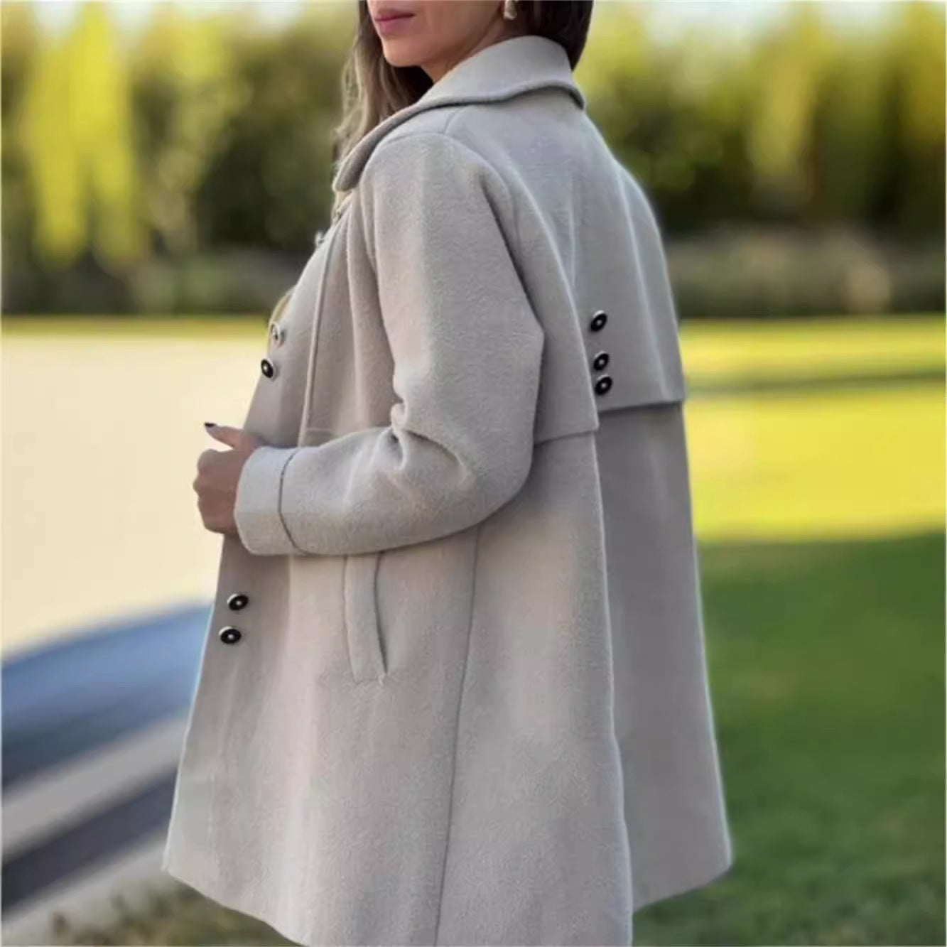 Warm Women Wool Coat - A Line, Polar Fleece, For Winter 3D Changing Face Moving Picture Frame - Tophatter Daily Deals