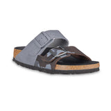 Birkenstock Split Birko-Flor Arizona Sandals Desert Soil Gray Camo Brown Footwear - Tophatter Daily Deals