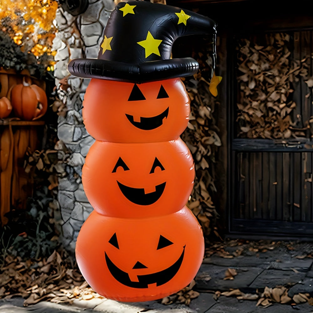 Giant PVC Halloween Pumpkin Lantern with Hat Halloween - Tophatter Daily Deals