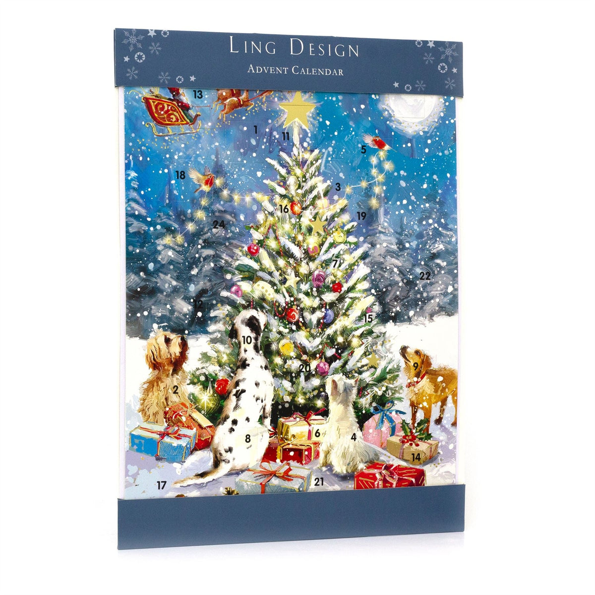 Christmas Tree Christmas Advent Calendar | Dog Advent Calendar - 34x25cm Advent Calendar - Tophatter Daily Deals