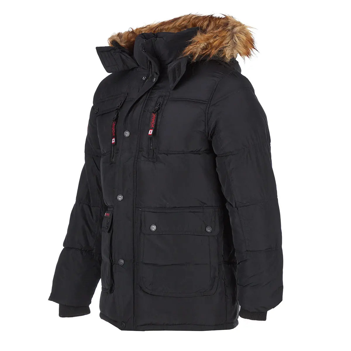 Canada Weather Gear Men's Fur Hooded Puffer Jacket Puffer - Tophatter Daily Deals