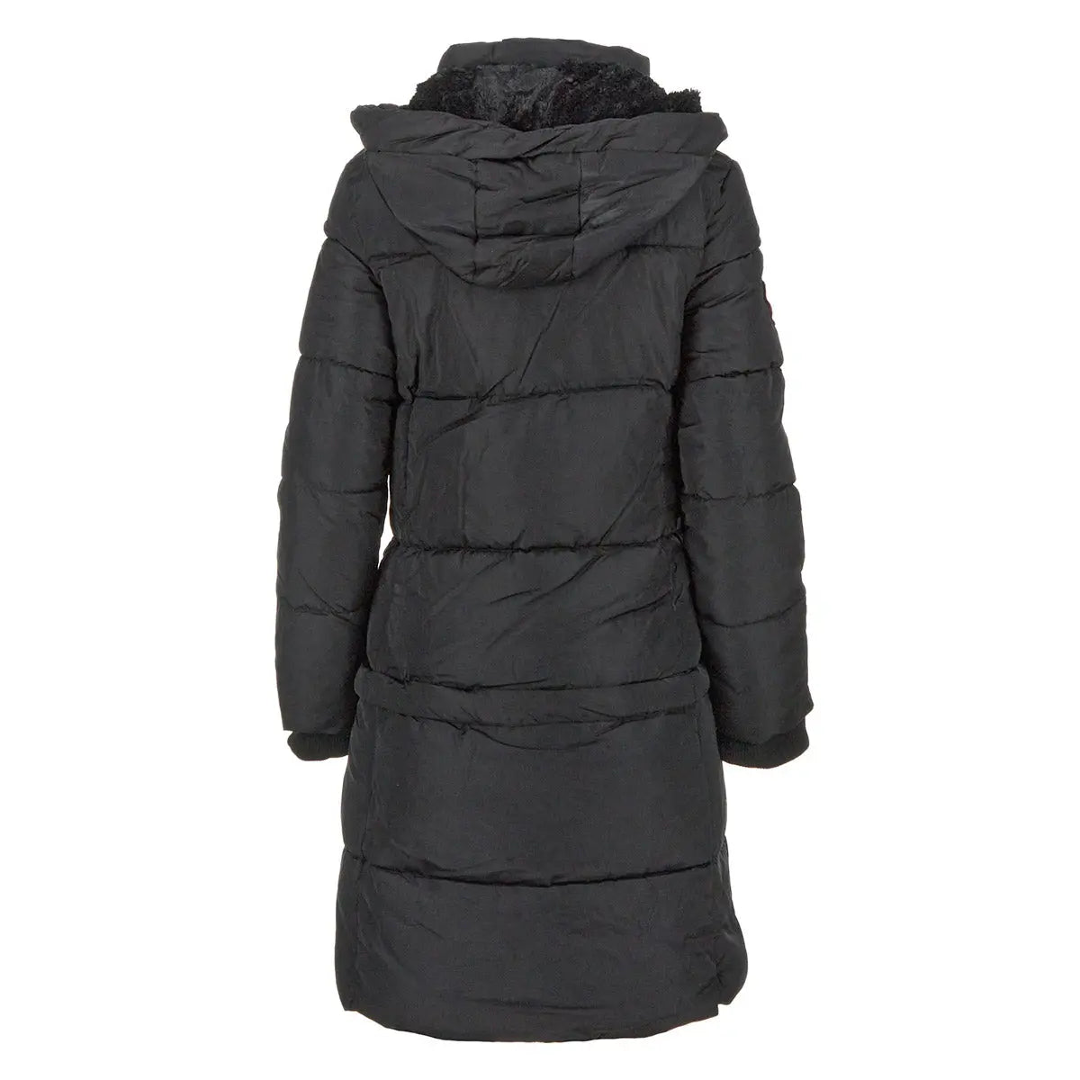 Canada Weather Gear Women's Long Puffer with Sherpa Lined Hood Puffer - Tophatter Daily Deals