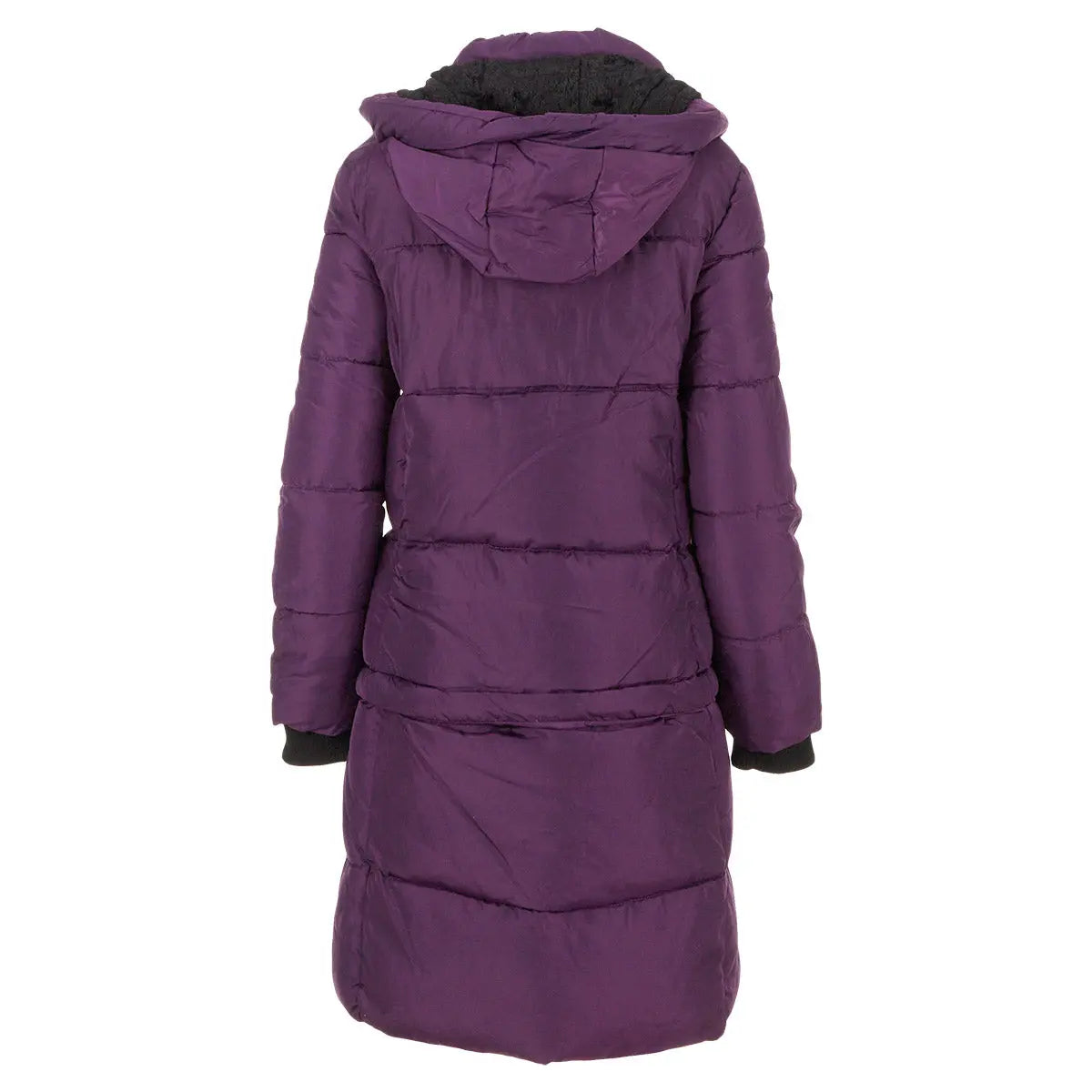 Canada Weather Gear Women's Long Puffer with Sherpa Lined Hood Puffer - Tophatter Daily Deals