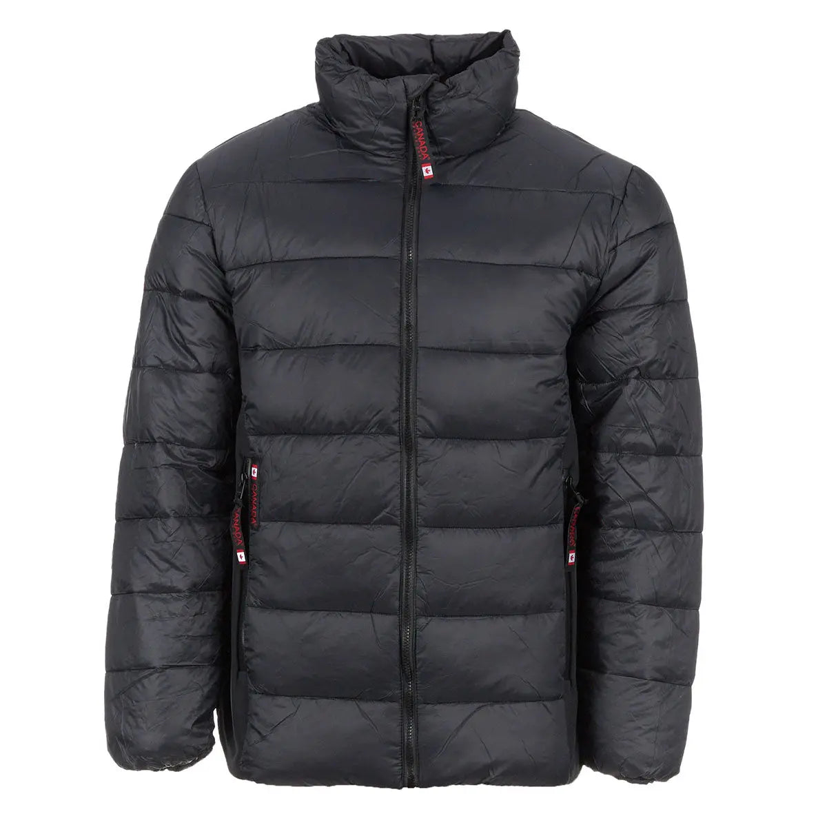 Canada Weather Gear Men's Mix Media Puffer Black Black Puffer - Tophatter Daily Deals