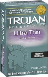 Trojan Sensitivity Ultra Thin Lubricated Condoms - 12 Pack > Essentials > Condoms - Tophatter Daily Deals