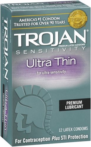 Trojan Sensitivity Ultra Thin Lubricated Condoms - 12 Pack > Essentials > Condoms - Tophatter Daily Deals