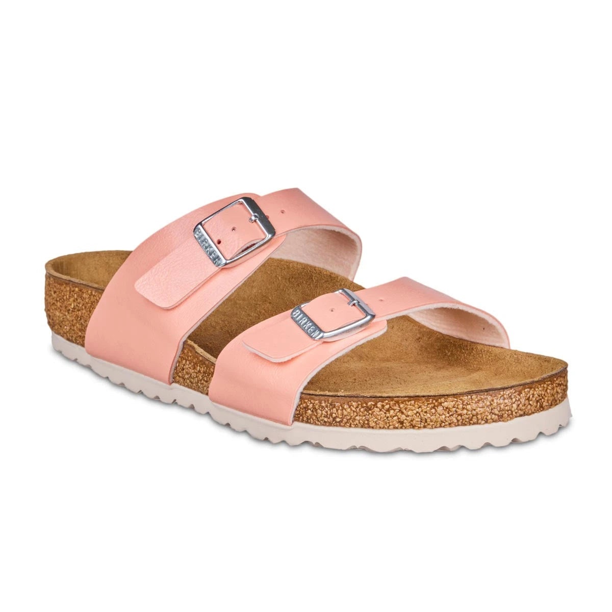 Birkenstock Women's Sydney Graceful Birko-Flor Sandals Coral Regular Wide Footwear - Tophatter Daily Deals