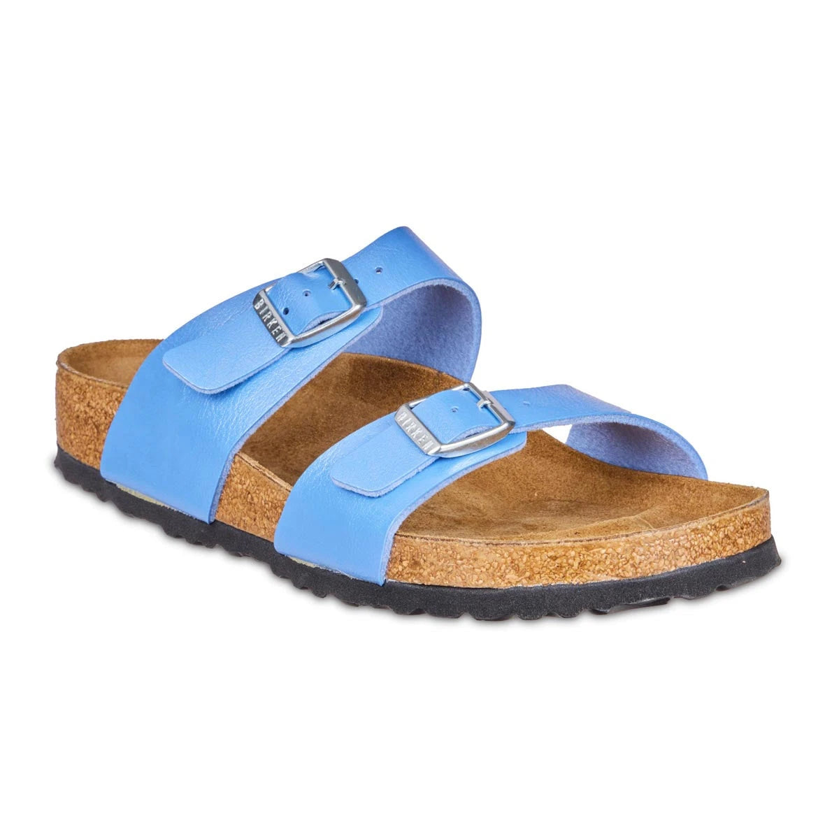 Birkenstock Women's Sydney Graceful Birko-Flor Sandals Riviera Blue Regular Wide Footwear - Tophatter Daily Deals