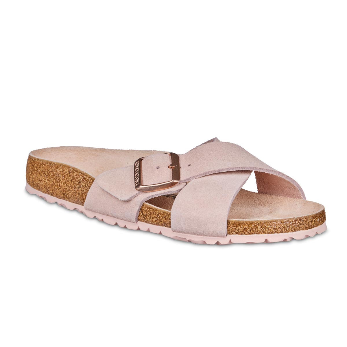 Birkenstock Siena Suede Leather Sandals Light Rose Medium Narrow Footwear - Tophatter Daily Deals