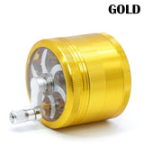 63MM aluminum alloy rocker smoke grinder Gold 0 - Tophatter Daily Deals
