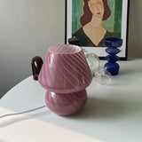 Bedside Lamp Nordic Style Glass Table Lamp Retro Bedroom Lamp Purple small USB 0 - Tophatter Daily Deals