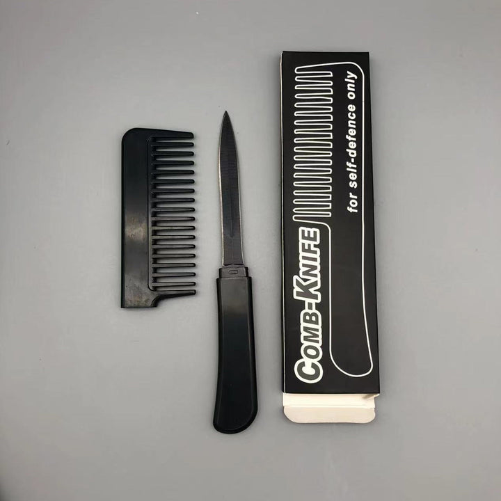Comb Brush Knife Hidden Knife Self Defense For Women Gift For Besties Black - Tophatter Daily Deals