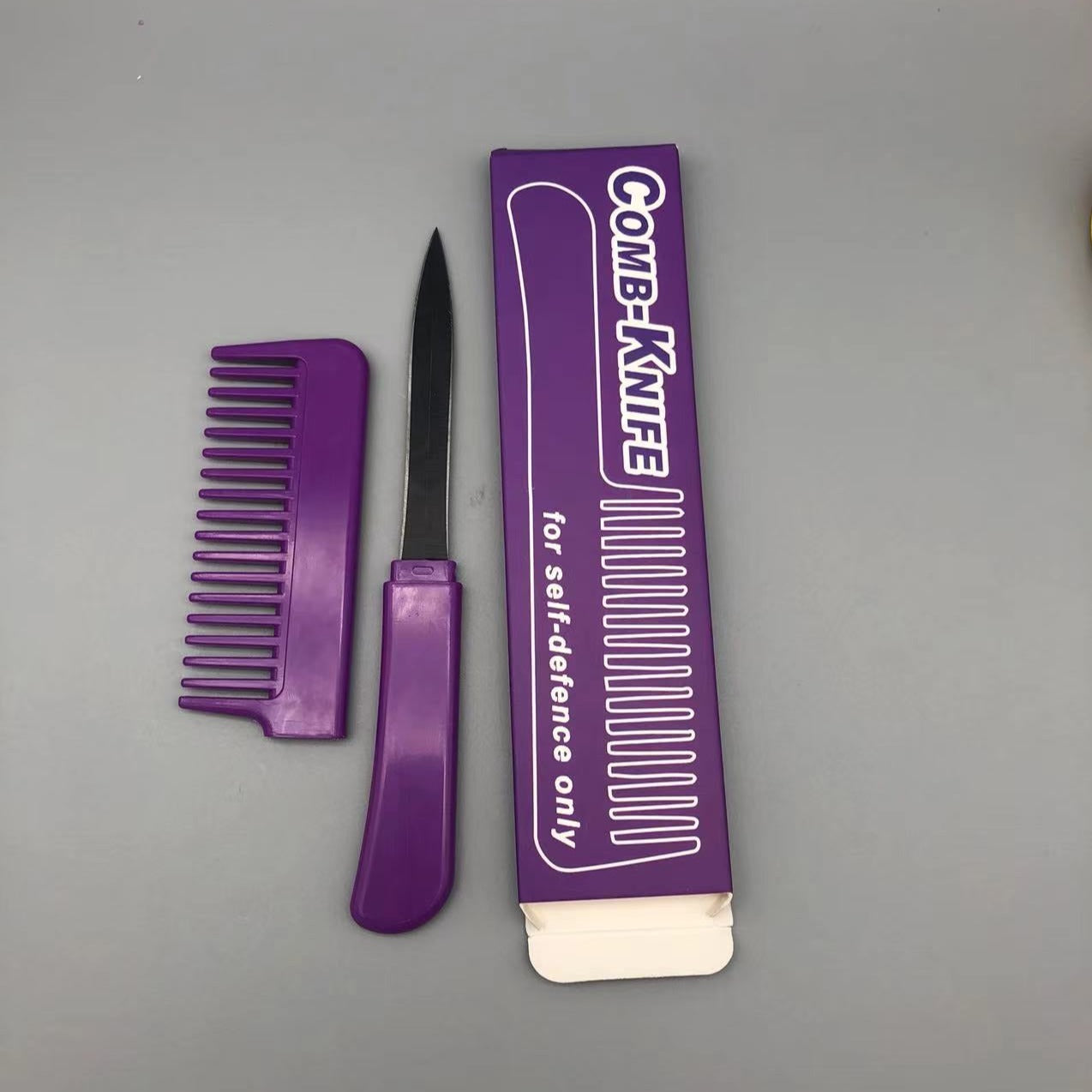 Comb Brush Knife Hidden Knife Self Defense For Women Gift For Besties Purple - Tophatter Daily Deals