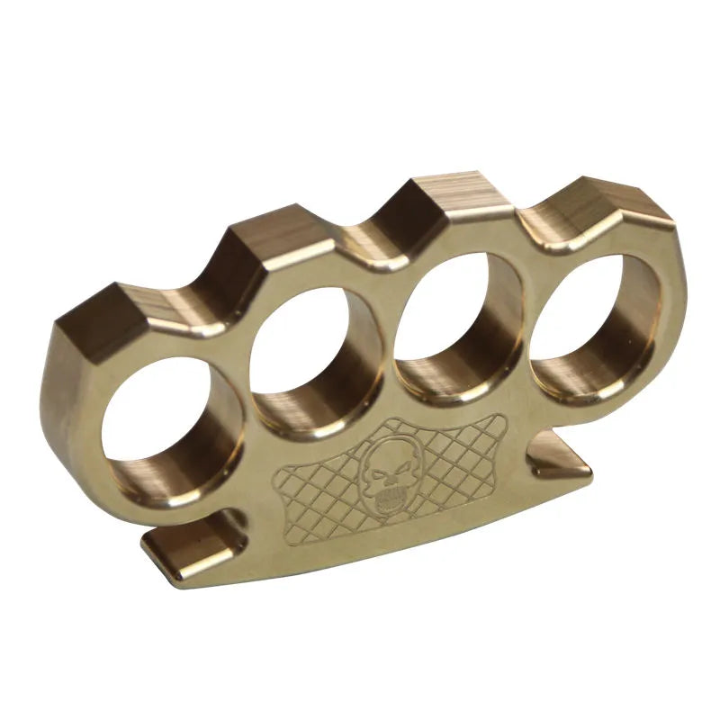 SelfDefense EDC Knuckle Duster Brass - Tophatter Daily Deals