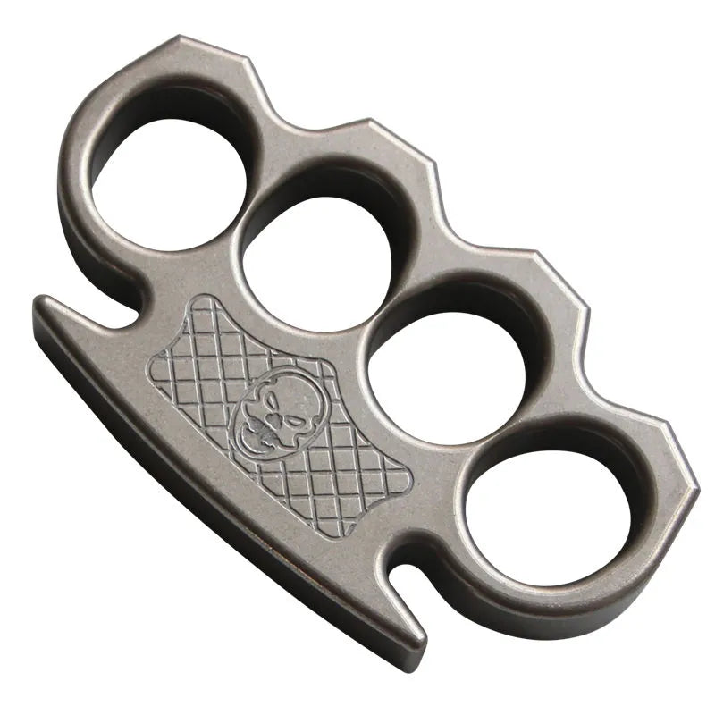 SelfDefense EDC Knuckle Duster Silver - Tophatter Daily Deals