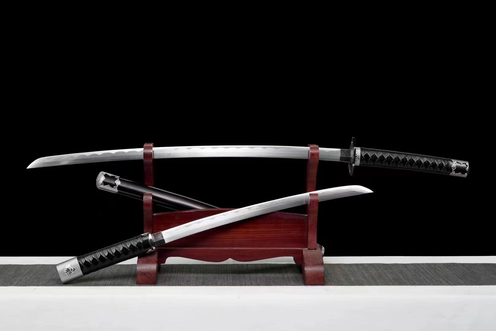 Two swords in one sheath , Handmade Manganese Steel Full Tang Real Japanese Katana - Tophatter Daily Deals